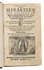 Extremely rare works describing miracles performed in the early 17th century