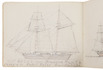 Remarkable early 19th-century sketchbook with drawings of American sailing ships