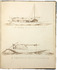 Hand-drawn studies of Indian boats