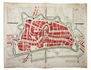Coloured manuscript map of Utrecht, enlarged copy after Hendrik de Leth